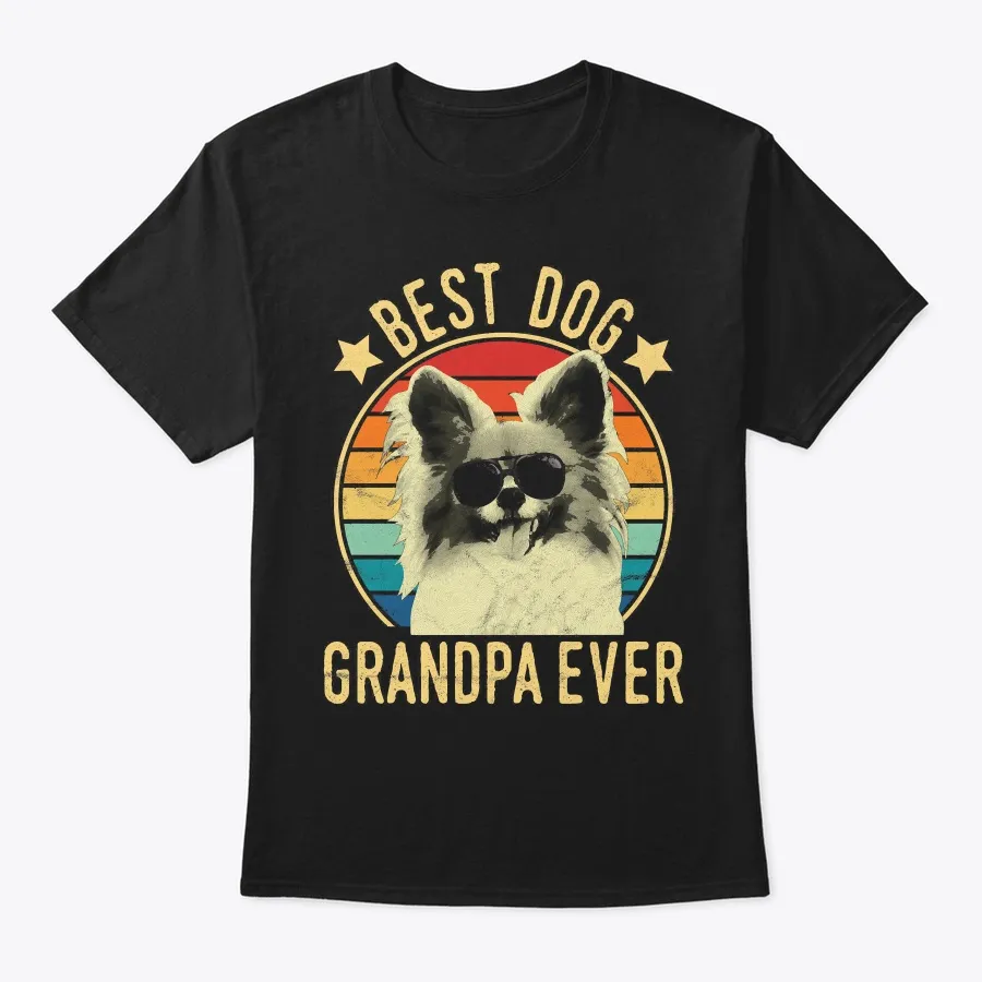 "Best Dog Grandpa Ever Papillon Fathers D t-shirt"