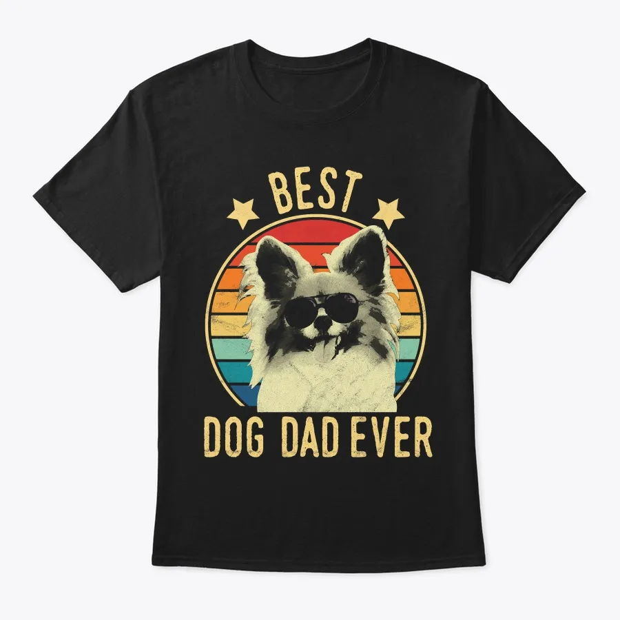 "Best Dog Dad Ever Papillon Fathers Day G t-shirt"